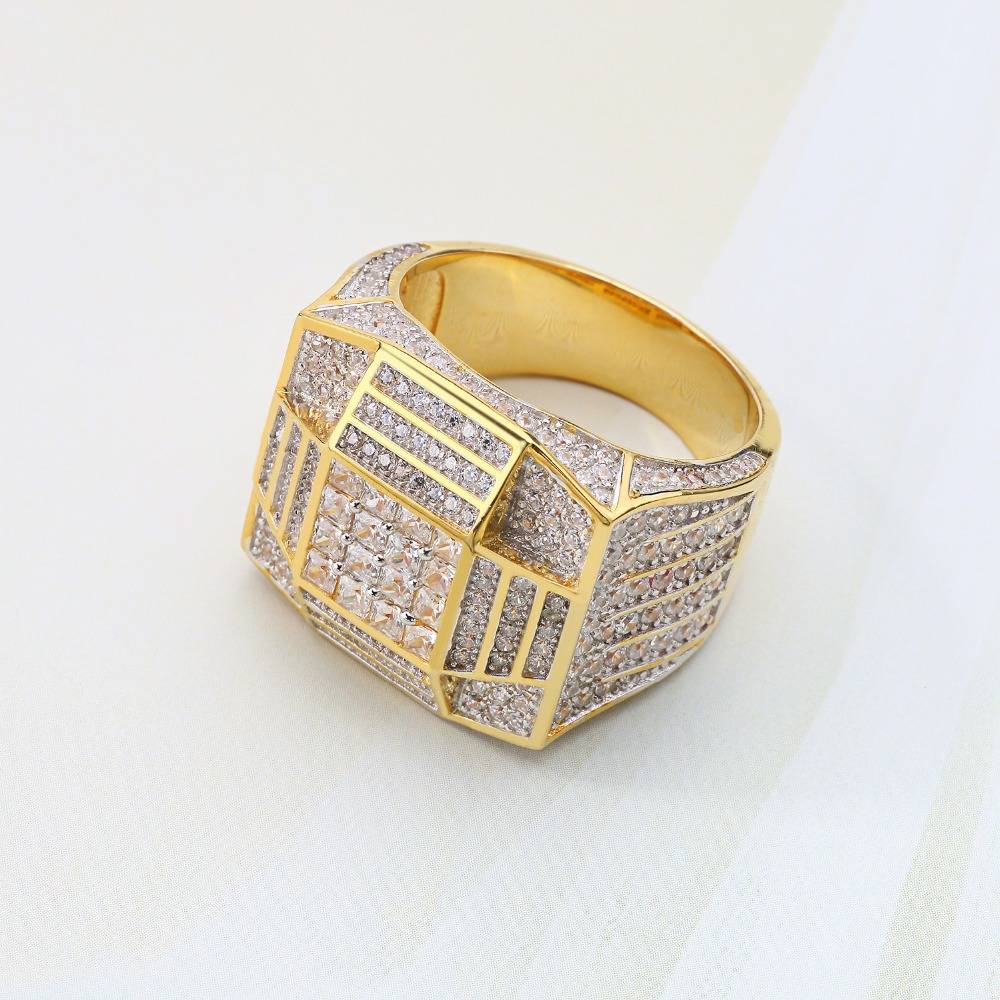 BRAD – Men’s Iced Out Wide Cubic Zirconia Rings