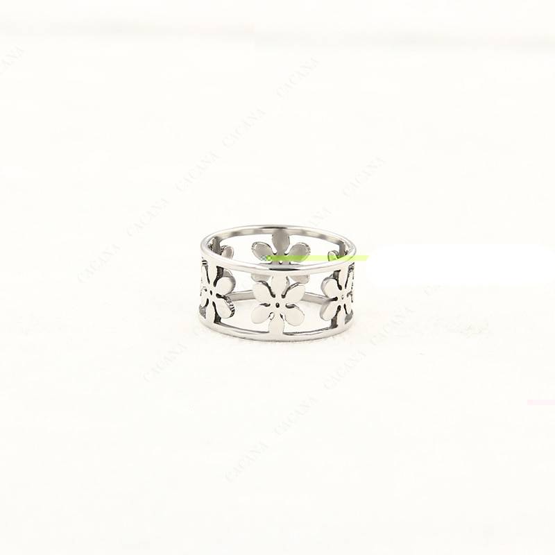 DANIELA – Stainless Steel Floral Ring