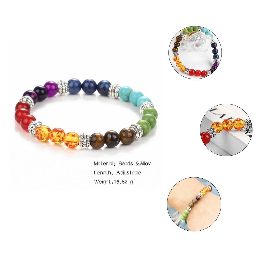 TRIPTI – Multicolor Natural Stone Chakra Bracelet