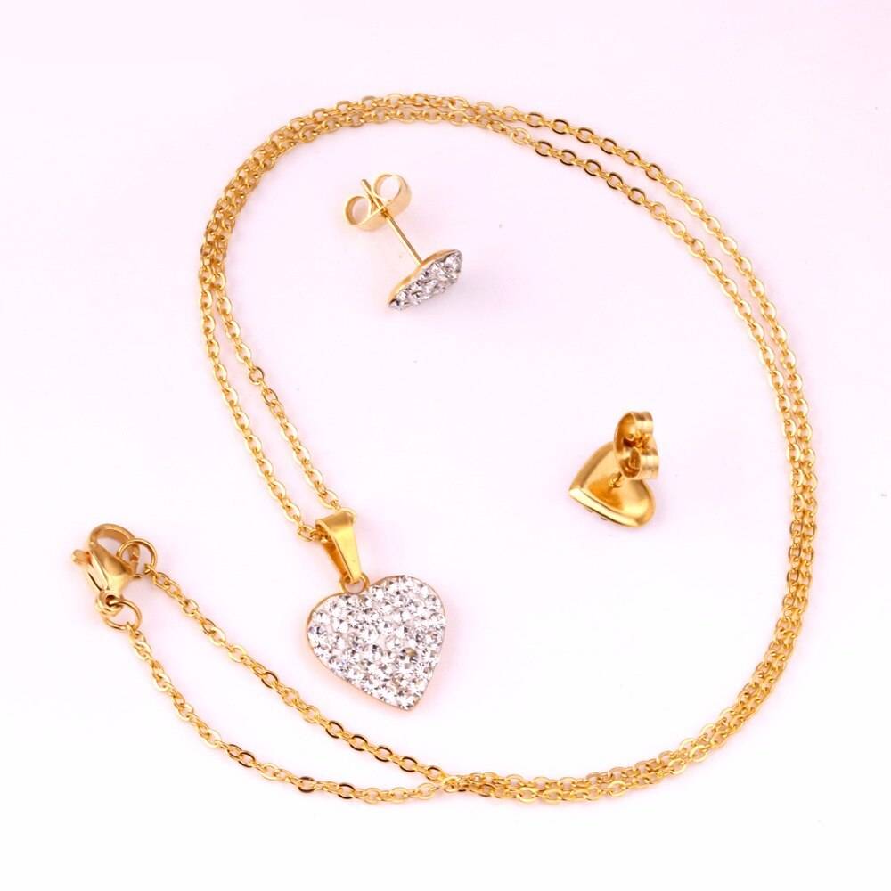 ARIA – Cubic Zirconia Heart Jewellery Set