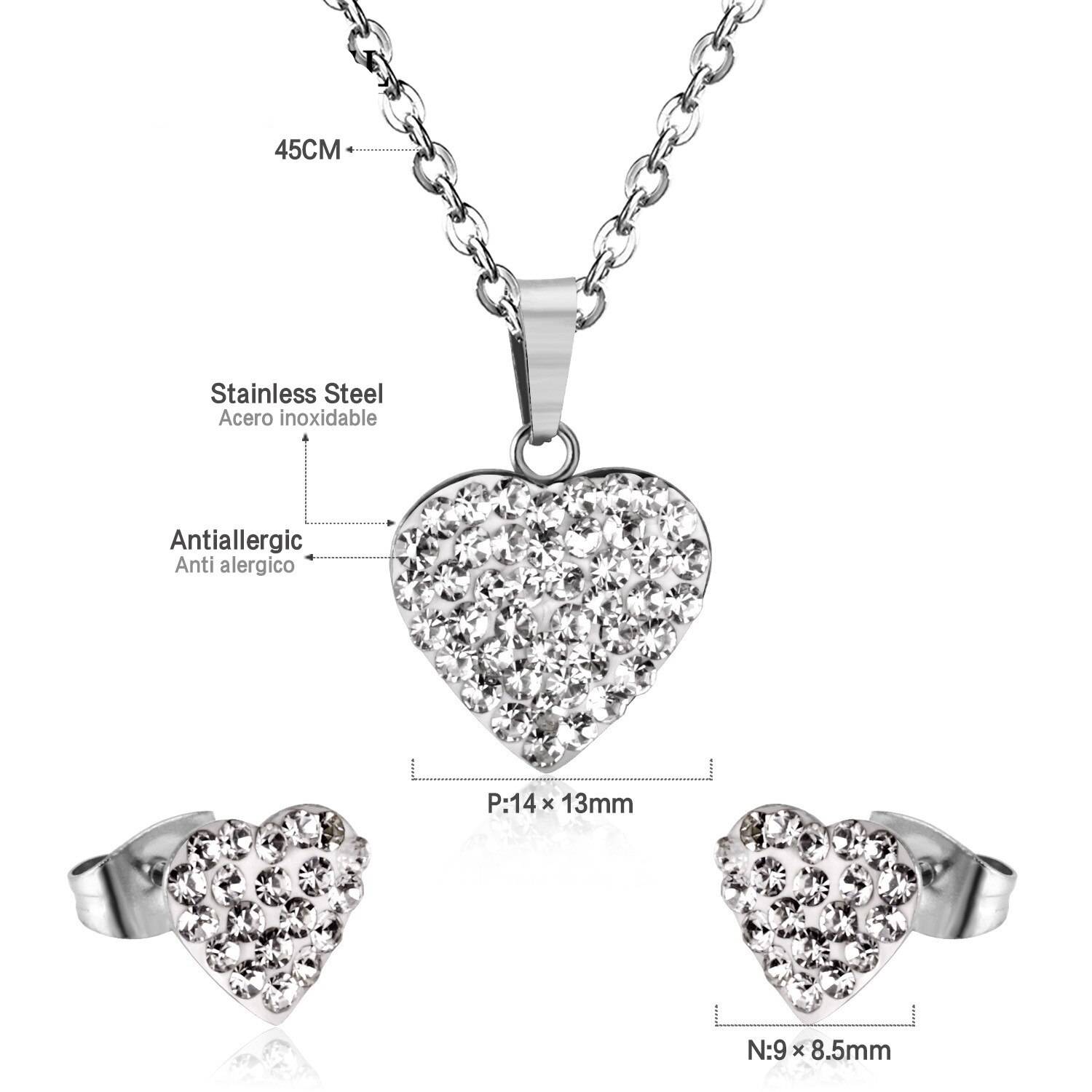 ARIA – Cubic Zirconia Heart Jewellery Set