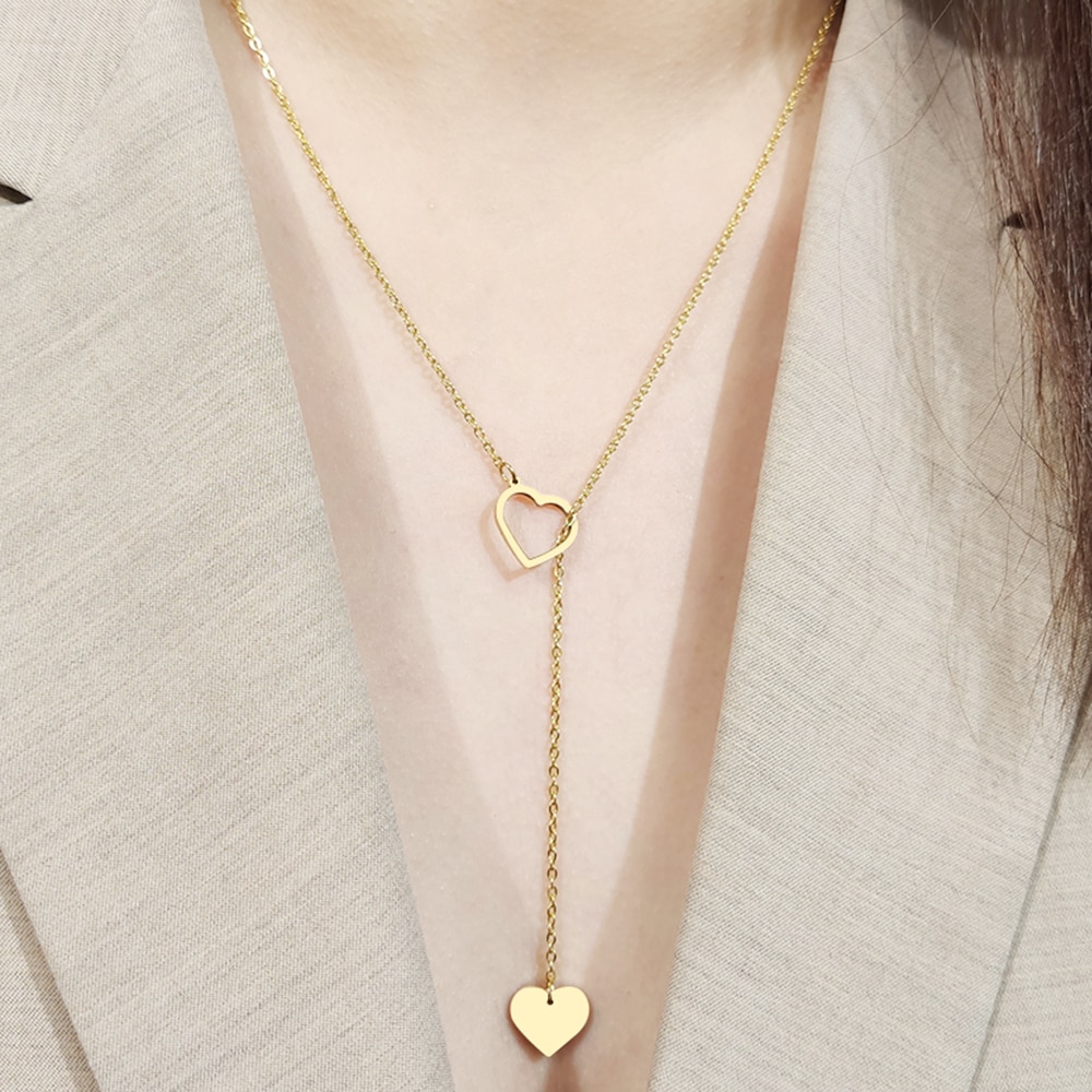ZOE – Classy Stainless Steel Heart-Shaped Pendant Necklace