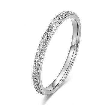 Unisex Stainless Steel Dust-Effect Fashion Ring Ring Size: 9 Type: 2