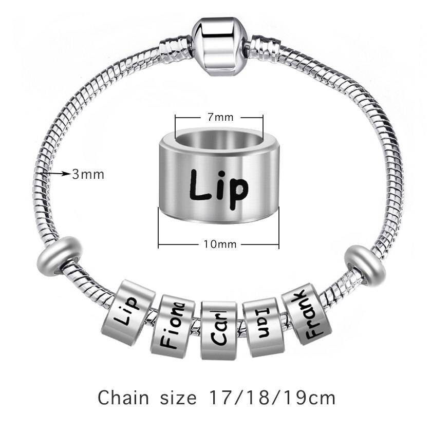 Personalized Name Stainless Steel Beaded Bracelet – BILLIE