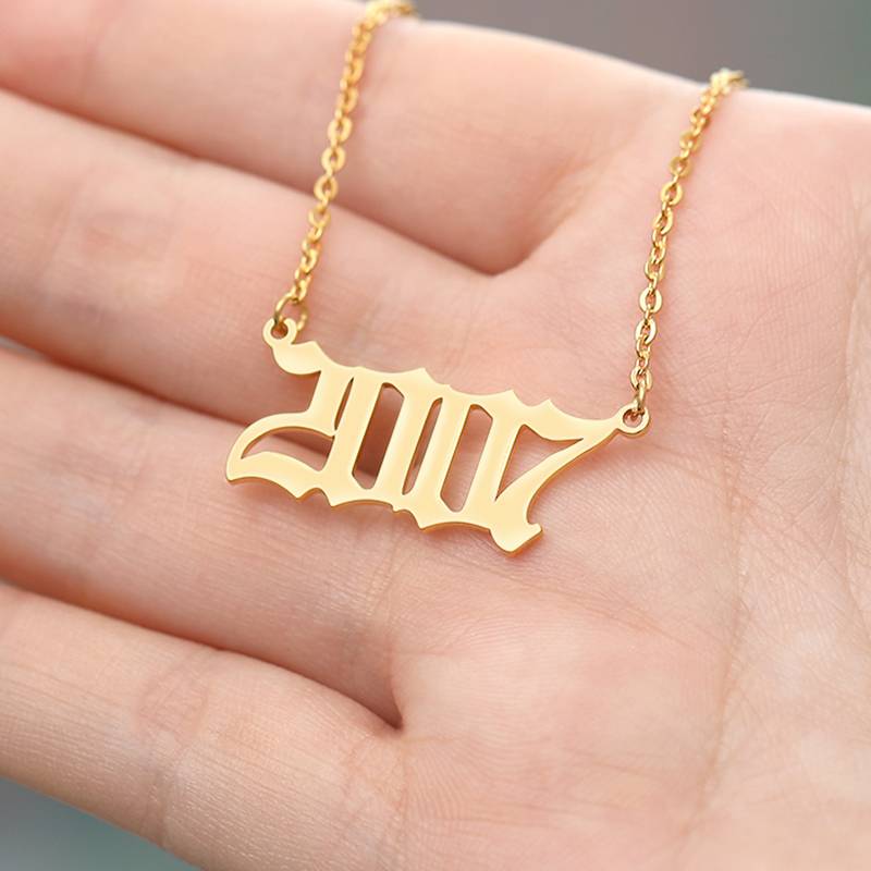 Stainless Steel Birth Year Necklace