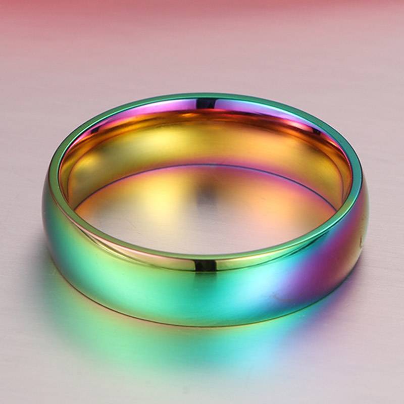 Colorful Stainless Steel Couple Rings