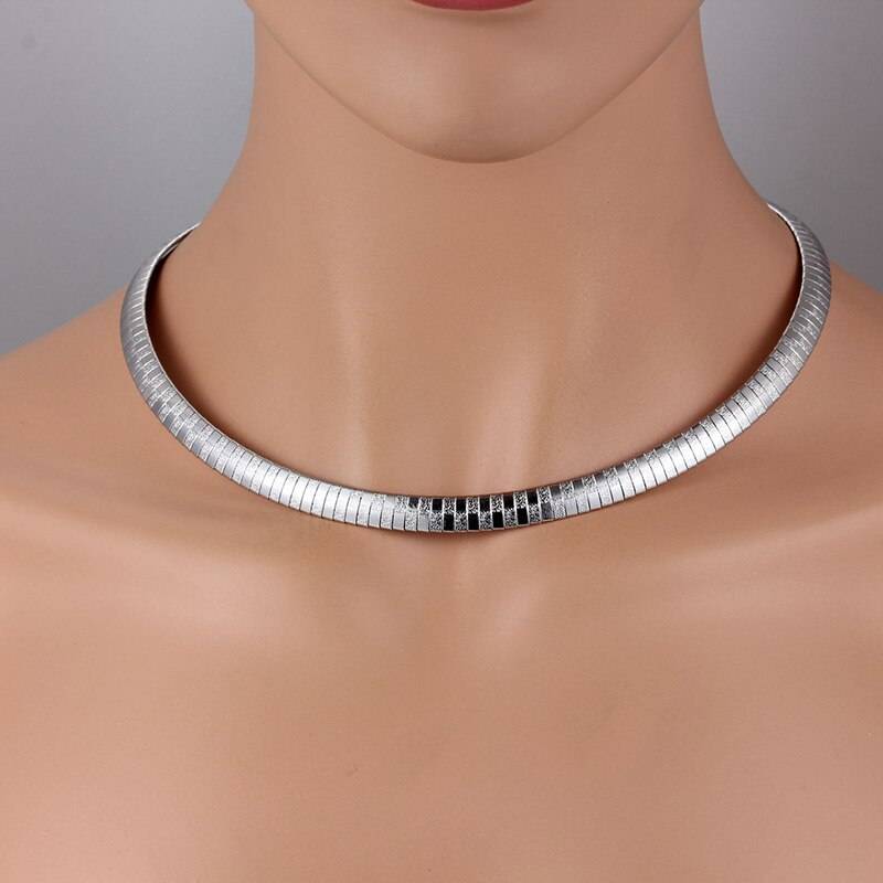 ABELIA – Cleopatra Stainless Steel Collar Necklace