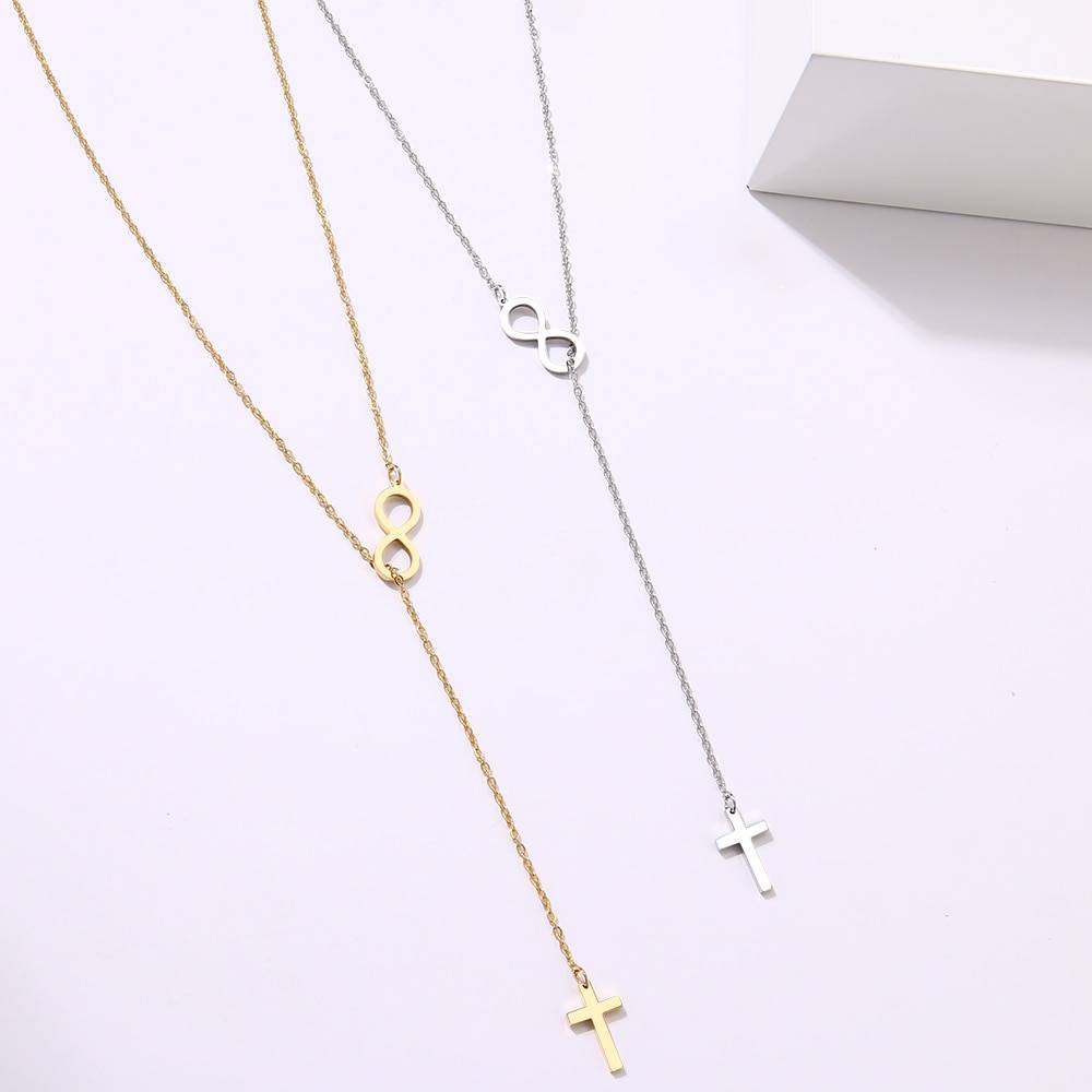 SARA – Stylish Stainless Steel Cross Pendant Necklace