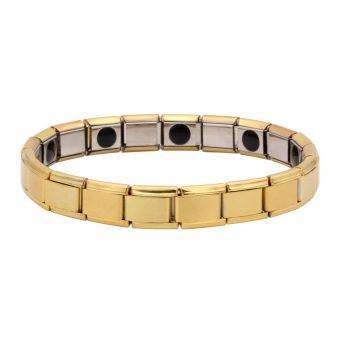 Hapiship Tourmaline Energy Balance Bracelet Health Care Jewelry For Men Women Germanium Bracelets & Bangle Gem10 Metal Color: Gold 10 Gem