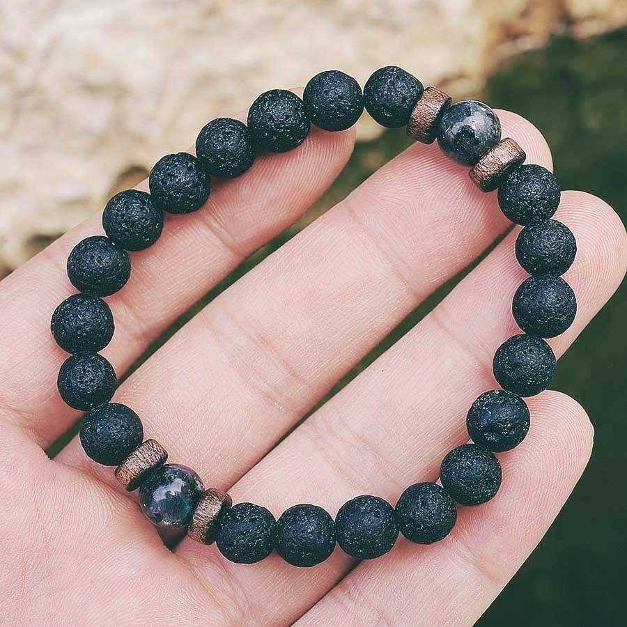 Men’s Natural Moonstone Beaded Bracelet