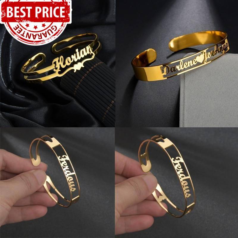 Stainless Steel Personalised Custom Bangle – LEXI Bangles Bracelets Mens Bracelets 8d255f28538fbae46aeae7: beautiful heart|close star|double names|with heart|without heart