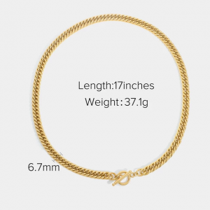 Gold Cuban Chain Choker Necklace – DONNA Uncategorized 8d255f28538fbae46aeae7: 1427 Bracelet Gold|1434 Necklace Gold 