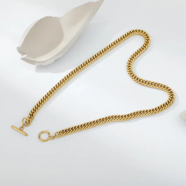 Gold Cuban Chain Choker Necklace – DONNA Chain Necklace Choker Gold Chain Necklace Necklaces for Women 8d255f28538fbae46aeae7: 1427 Bracelet Gold|1434 Necklace Gold