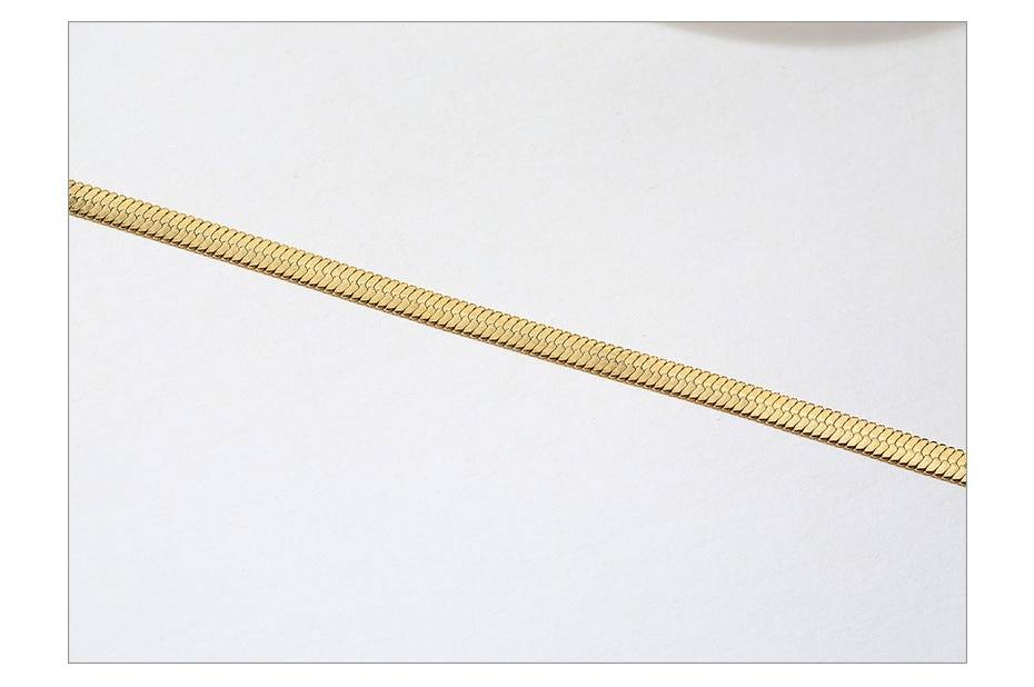 Vnox Elegant Flat Snake Chain Anklet for Women Gold Tone Metal Adjustable Herringbone Link Chain Holiday Beach Lady Jewelry Anklets 8d255f28538fbae46aeae7: 15cm-18cm Bracelet|21cm-24cm Anklet