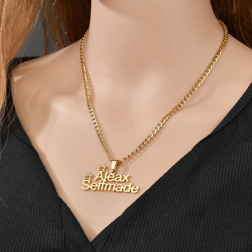 Customised Double Crown Name Necklace – RENATA Men Necklaces Necklaces for Women Personalised Necklace ba2a9c6c8c77e03f83ef8b: 35cm|40cm|45cm|50cm|55cm|60cm