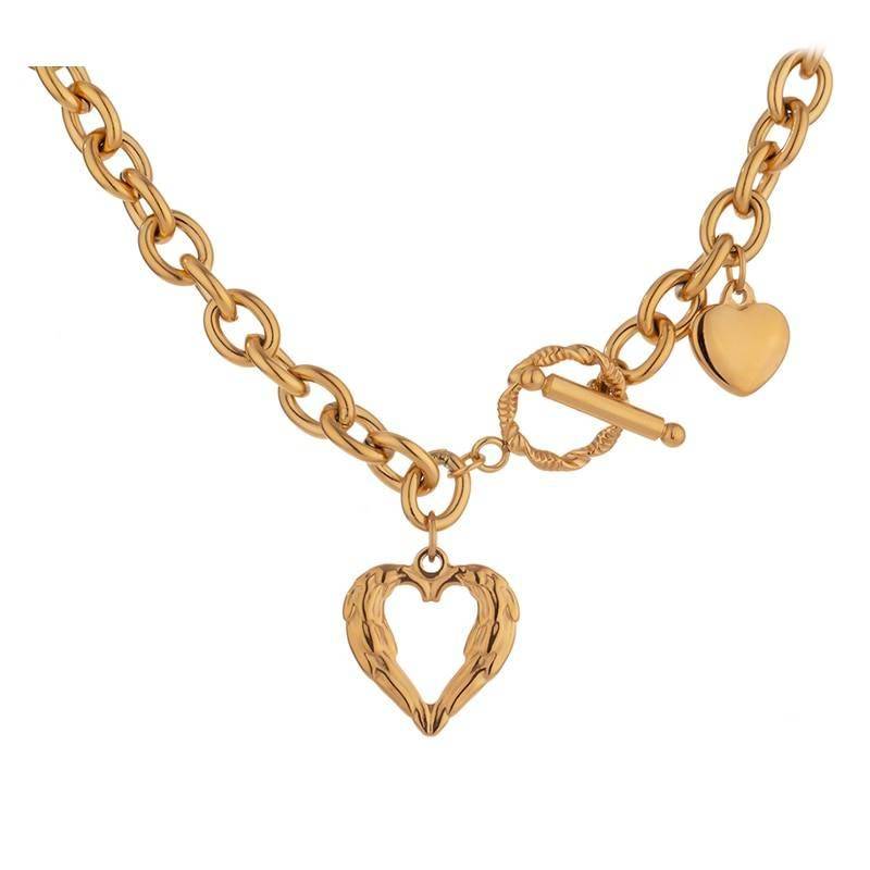 Gold Heart Collar Necklace for Women – VIVIAN Chain Necklace Necklaces for Women Pendant Necklace 8d255f28538fbae46aeae7: Gold