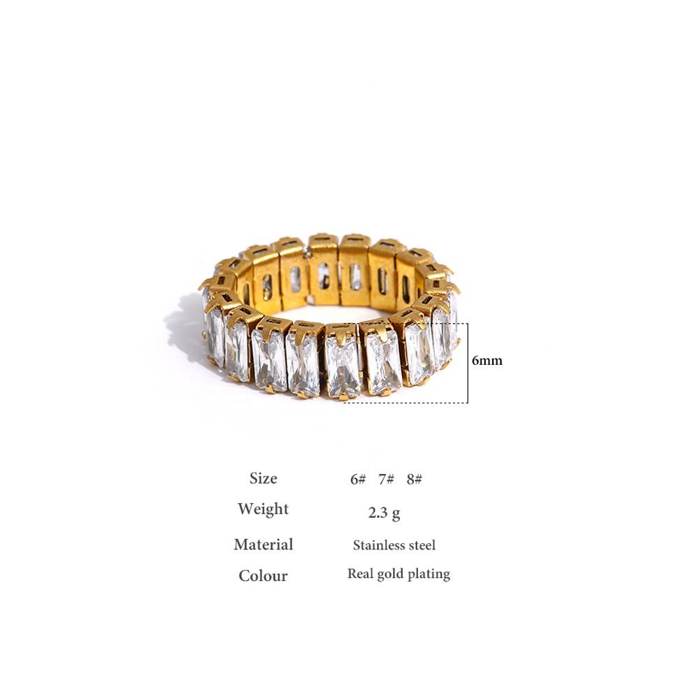 Yhpup 316L Stainless Steel Cubic Zirconia Ring Luxury Jewelry Wedding Engagement Women Ring украшения 2021 бижутерия Bridal Gift Uncategorized 2ced06a52b7c24e002d45d: 7|8|9