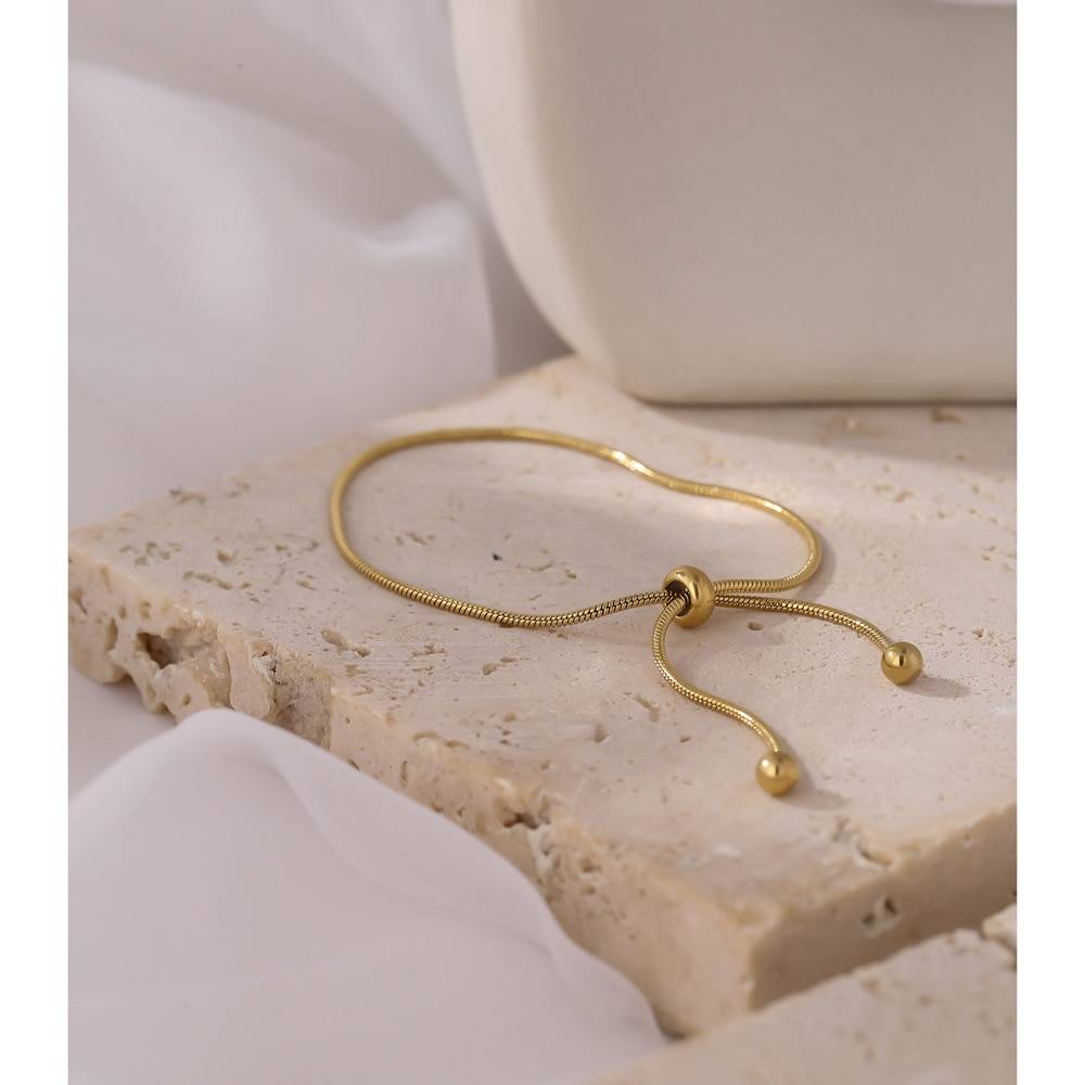 Yhpup Statement Retractable Snake Chain Bracelet Stainless Steel Jewelry Minimalist Geometric Wrist Bracelet for Women Party Uncategorized 8d255f28538fbae46aeae7: YH1908A Gold