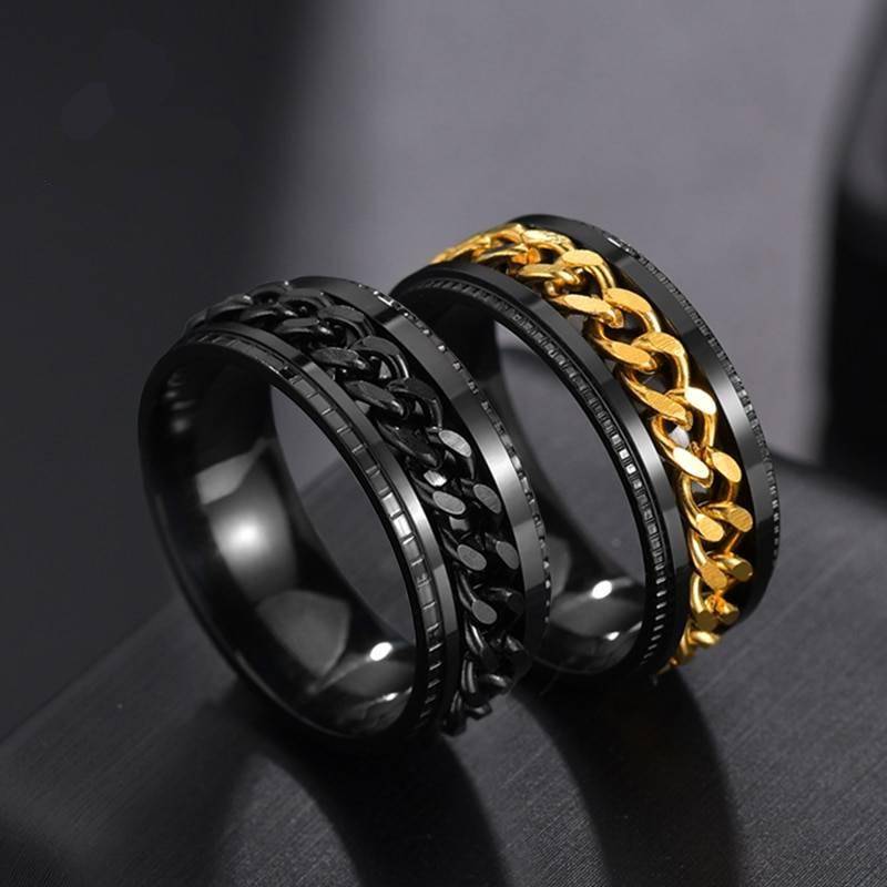 Letdiffery Cool Stainless Steel Rotatable Men Ring High Quality Spinner Chain Punk Women Jewelry for Party Gift Mens Jewelry 2ced06a52b7c24e002d45d: 10|11|12|13|6|7|8|9