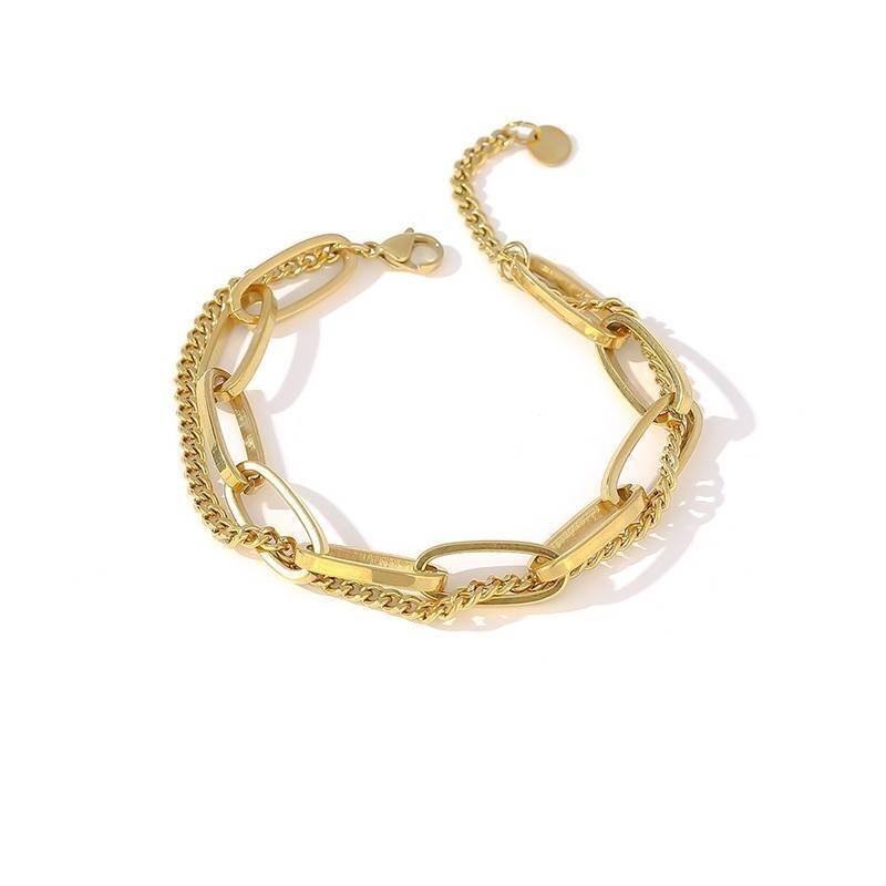 Exquisite Gold Link Chain Bracelet for Women – RHIANNA Bracelets 8d255f28538fbae46aeae7: Gold